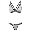 Fashion Letter Patchwork Transparent Bra