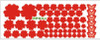 108pcs Flowers and 6pcs Butterfly Wall Stickers