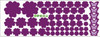 108pcs Flowers and 6pcs Butterfly Wall Stickers
