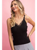 Lace Trim Knit Cami