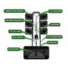 6-site Bubble Flow Buckets Hydroponic Grow system
