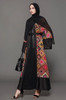 Opened abaya flower printed Robe