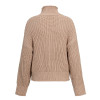 Khaki Turtleneck Women Sweater Autumn Winter Long Sleeve  Loose  Femme