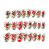 Acrylic Press On Stickers Girls Manicure Fake Nails Fashion Dollar Pattern Conical Head False Decors