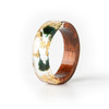 Wood Resin Ring Dried Flowers Plants Inside Jewelry Resin Ring