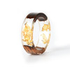 Wood Resin Ring Dried Flowers Plants Inside Jewelry Resin Ring