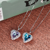 Sterling Silver Angel Wings Heart Necklace