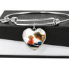 PERSONALIZED PHOTO HEART BANGLE BRACELET