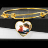 PERSONALIZED PHOTO HEART BANGLE BRACELET