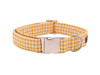 Yellow Plaid Cat & Dog Collar w/ Detachable Bow