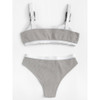 Contrast Trim Bikini Set