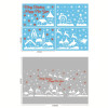 Christmas decorations glass electrostatic stickers Christmas party decoration snowflake window stickers