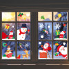 Christmas decorations glass electrostatic stickers Christmas party decoration snowflake window stickers