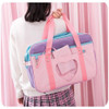 Pink Preppy Shoulder Bag Kawaii Canvas School Totes #JU2450 Pink Preppy Shoulder Bag Kawaii Canvas School Totes #JU2450