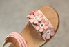 Toddler Girls Flower Trimmed Roman Sandals