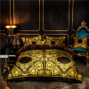 Luxury Velvet Flannel Fashion Classic Bedding set Winter Warm Fleece Digital Printing Duvet Cover Bed Sheet Queen King size 4pcs