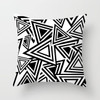 Buy 5 Get 1 Free Black and White Geometric Abstract Decorative Pillowcases Polyester Throw Pillow Case Geometric Pillowcase