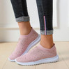 2020 New Women Crystal Sneakers Spring Autumn Casual Zipper Flat Shoes women Non-slip Breathable Outdoor Vulcanized Shoes woman