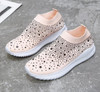 2020 New Women Crystal Sneakers Spring Autumn Casual Zipper Flat Shoes women Non-slip Breathable Outdoor Vulcanized Shoes woman