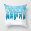 Merry Christmas Elk Cushion Cover Snowflake Tree Printed Pillow Cover for Home Sofa Chair Decorative Pillows 45*45cm