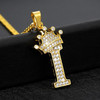 Crystal Crown Alphabet Pendant Necklaces