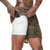 large size Double-Deck Men Shorts Fitness Breathable Quick Drying Gyms Shorts Joggers Running Shorts