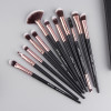 Premium 12 pieces pro-makeup set including Eye Shadow Blending Eyeliner Eyelash Eyebrow Brushes For Makeup