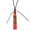 Handmade Wood Resin Pendant Necklace
