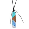 Handmade Wood Resin Pendant Necklace