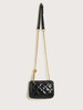 Barabum Twist Lock Quilted Crossbody Bag