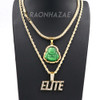 Iced Gold / Silver Buddha Pendant w/ 5mm Franco Chain / ELITE Pendant w/ 4mm Rope Chain Set Iced Gold / Silver Buddha Pendant w/ 5mm Franco Chain / ELITE Pendant w/ 4mm Rope Chain Set