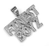 316L Stainless Blinged Out FINEST BOYZ in the Game Lettered Pendant w/ 4mm Miami Cuba Chain