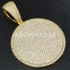 Hip Hop 14k Gold Plated JUMBO ICED Medallion Pendant w 10mm Cuban Chain Set