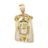 New Lab diamond Micro Pave JUMBO Jesus Walks Pendant.