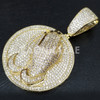 New Lab diamond Micro Pave JUMBO Praying Hands Pendant.