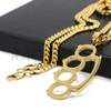 Stainless Steel Gold Knuckle Pendant w/ 5mm Miami Cuban Chain Stainless Steel Gold Knuckle Pendant w/ 5mm Miami Cuban Chain