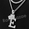 King Crown E Initial Pendant Necklace Set (Silver). King Crown E Initial Pendant Necklace Set (Silver).