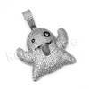 14K PT Gold SNAPCHAT GHOST Pendant W/5mm 24" 30" Cuban Chain 14K PT Gold SNAPCHAT GHOST Pendant W/5mm 24" 30" Cuban Chain