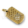 14K PT Gold BIG DIAMOND DOGTAG Pendant W/5mm 24" 30" Cuban Chain 14K PT Gold BIG DIAMOND DOGTAG Pendant W/5mm 24" 30" Cuban Chain