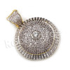 14K Pt Gold Round CLASSIC SPINNING DISCO DANCER Pendant W/5mm 24" 30" Cuban Chain