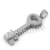 Lab diamond Micro Pave KeyPendant w/ Miami Cuban Chain BR093