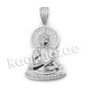 Lab diamond Micro Pave Buddha Pendant w/ Miami Cuban Chain BR092