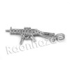Lab diamond Micro Pave AK47 Machine Gun Pendant w/ Miami Cuban Chain BR090