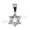Lab diamond Micro Pave Mini Star of David Pendant w/ Miami Cuban Chain BR085