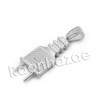 Lab diamond Micro Pave Slim Electric Plug Pendant w/ Miami Cuban Chain BR070