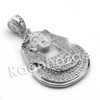 Lab diamond Micro Pave Egyptian Pharaoh Pendant w/ Miami Cuban Chain BR035