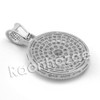 Lab diamond Micro Pave Rounded Eye of Horus Pendant w/ Miami Cuban Chain BR036