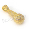 Copy of Lab diamond Micro Pave Gold PT MC Ren Mic Pendant w/ Miami Cuban Chain B24G