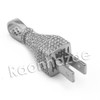 Copy of Lab diamond Micro Pave Gold PT Electric Plug Pendant w/ Miami Cuban Chain B24G