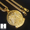 Mens 316L Stainless steel Gold Saint Micheal Angel Pendant SS019